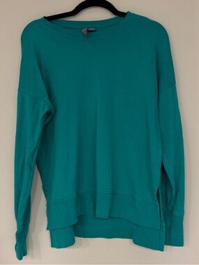 Sweaty Betty Teal Long Sleeve Pullover Sweater